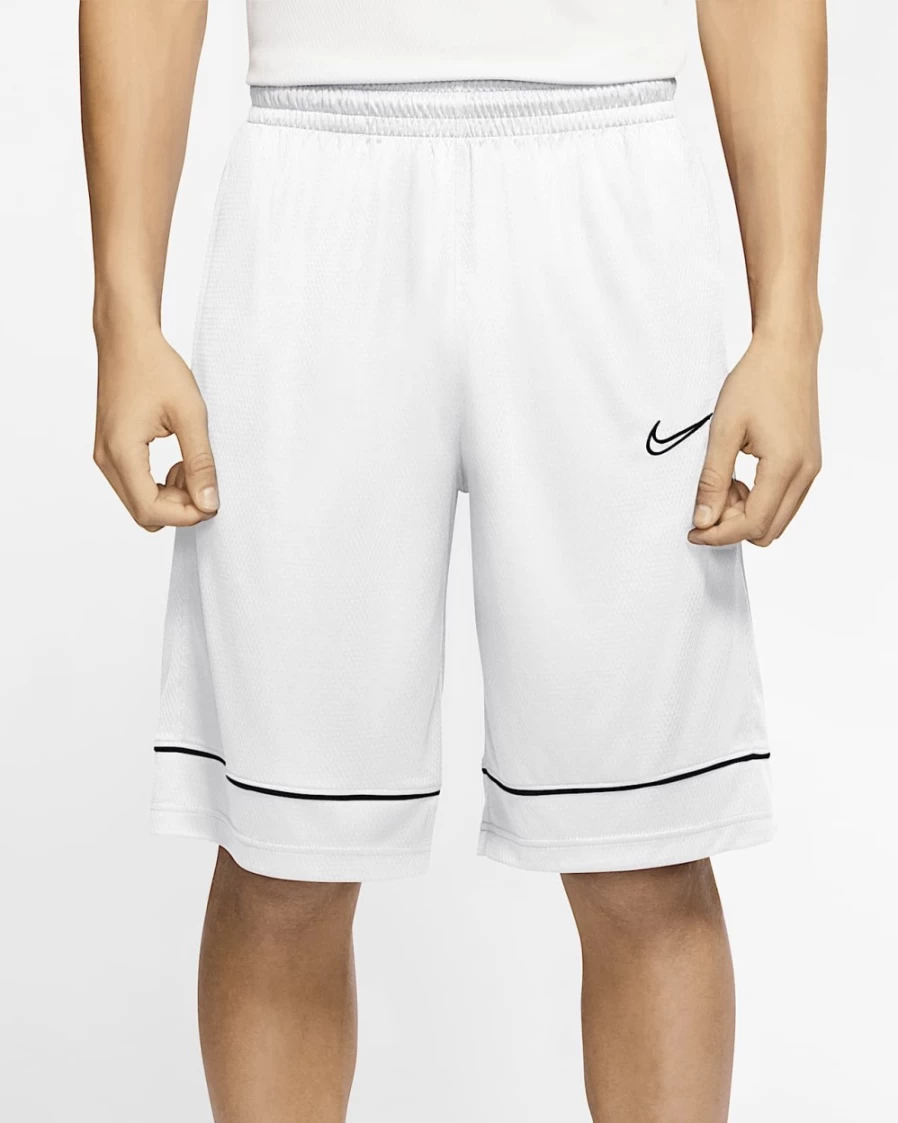 Nike Men's White and Black Basketball Shorts - Athletic Performance Shorts for Men