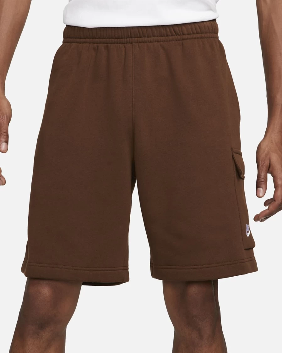 Nike Men's Cargo Shorts - Sportswear Club Collection in Cacao Wow & White