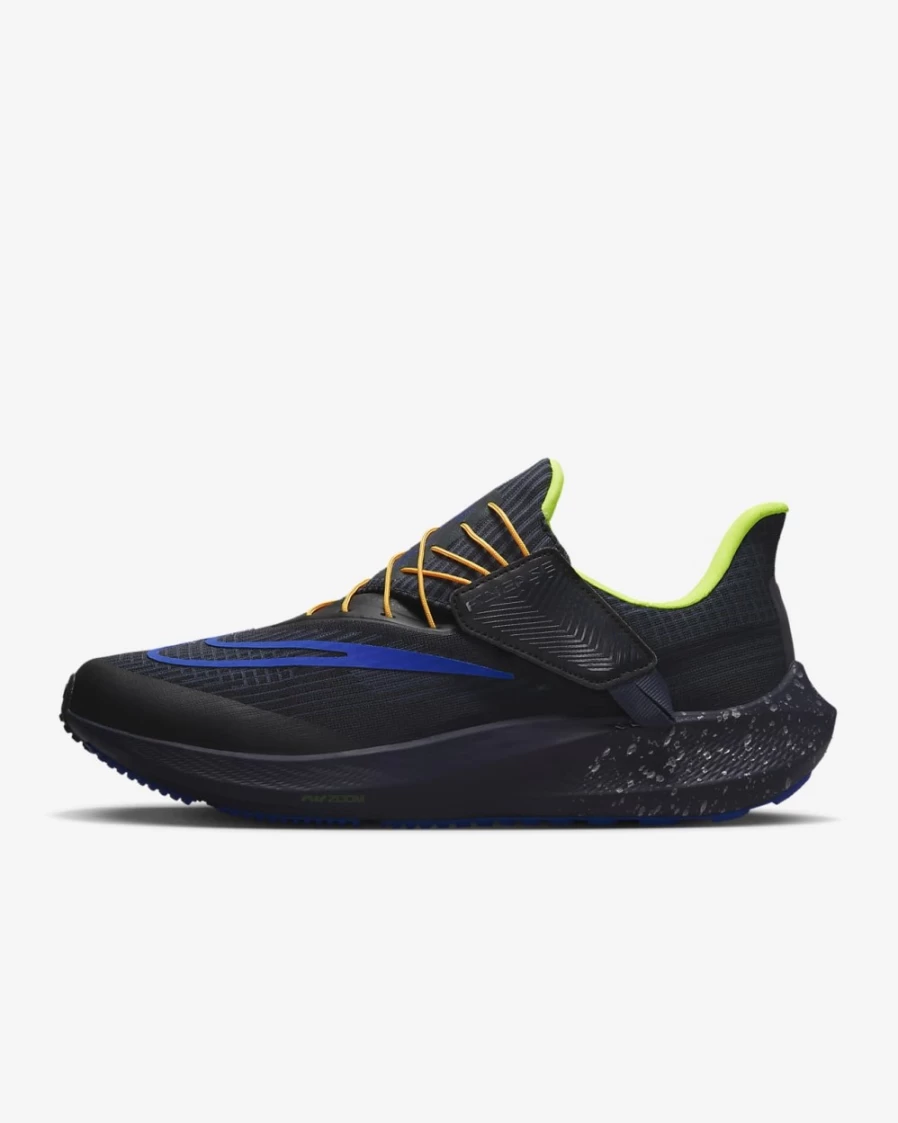 Nike Pegasus FlyEase Men's Road Running Shoes - Black/Photon Dust/Thunder Blue/Hyper Royal, Easy On/Off Design