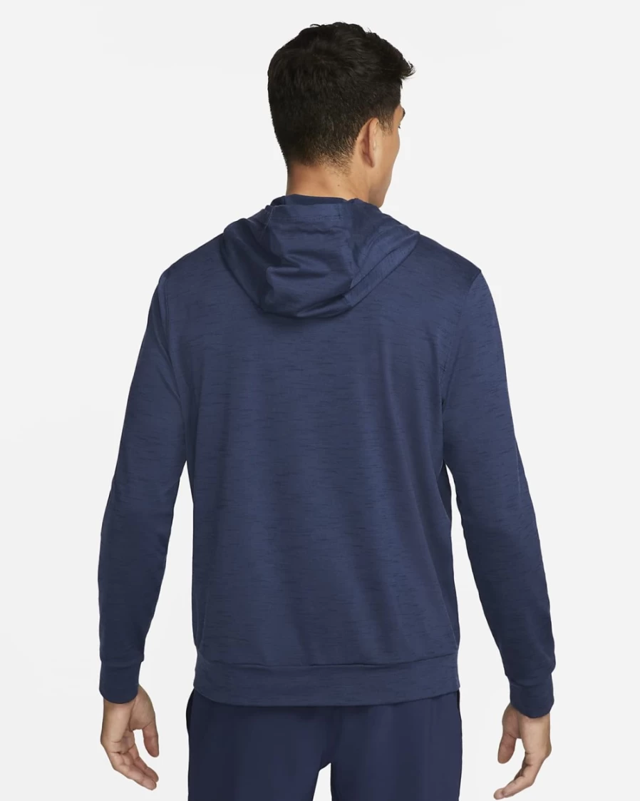 Nike Men's Dri-FIT Lightweight Yoga Hoodie in Midnight Navy, Dark Obsidian, Heather, Iron Grey