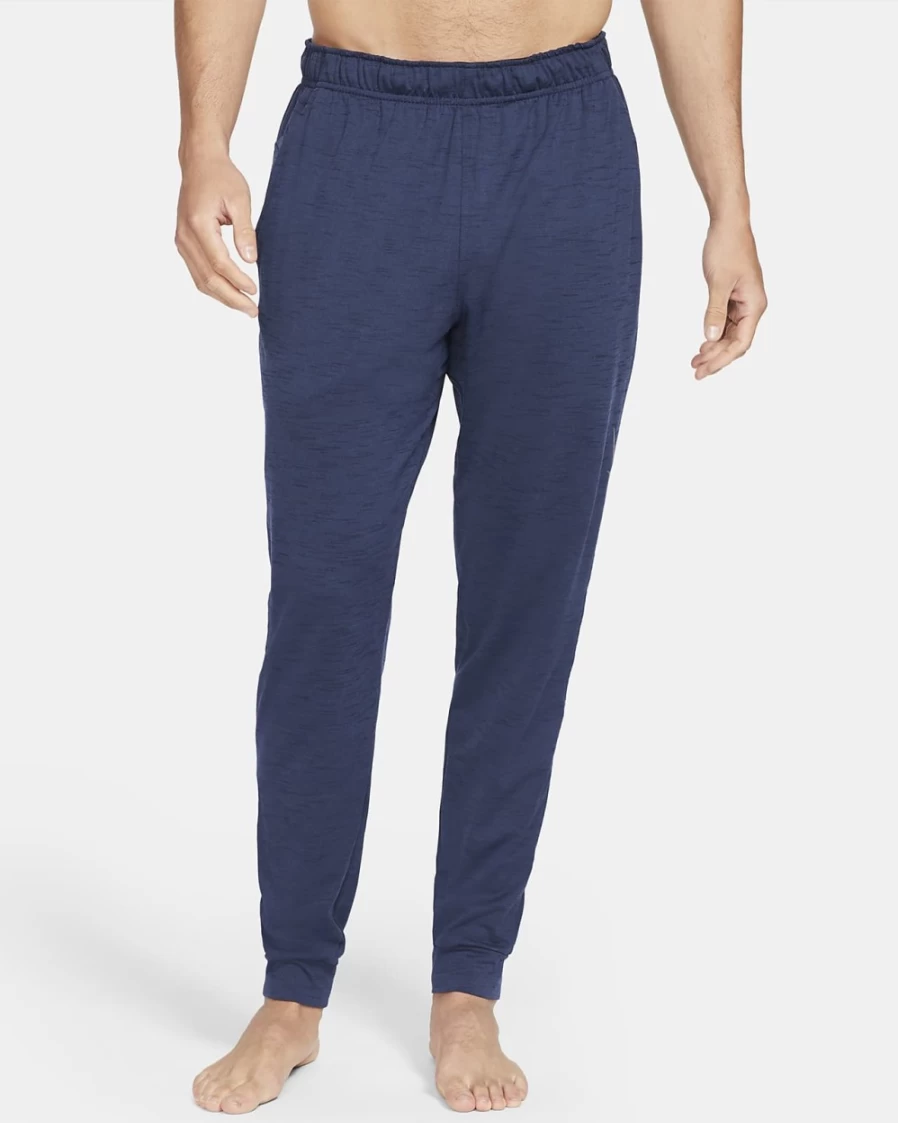 Nike Dri-FIT Men's Yoga Pants - Midnight Navy/Dark Obsidian - Comfortable Workout Trousers for Men