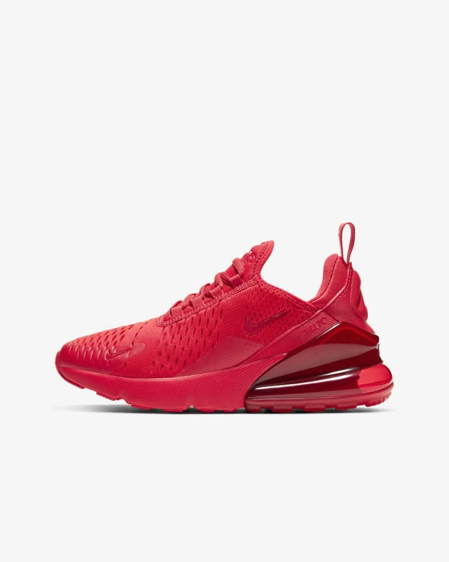 Nike Air Max 270 Big Kids' Sneakers for Boys and Girls - University Red/Black Colorway