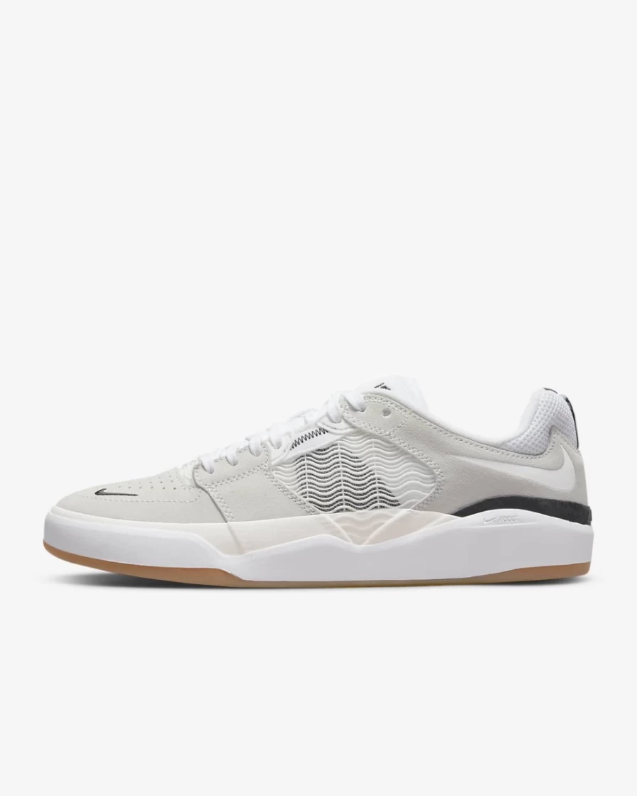 Nike SB Ishod Wair Men's Skate Shoes in Summit White, Black, and White