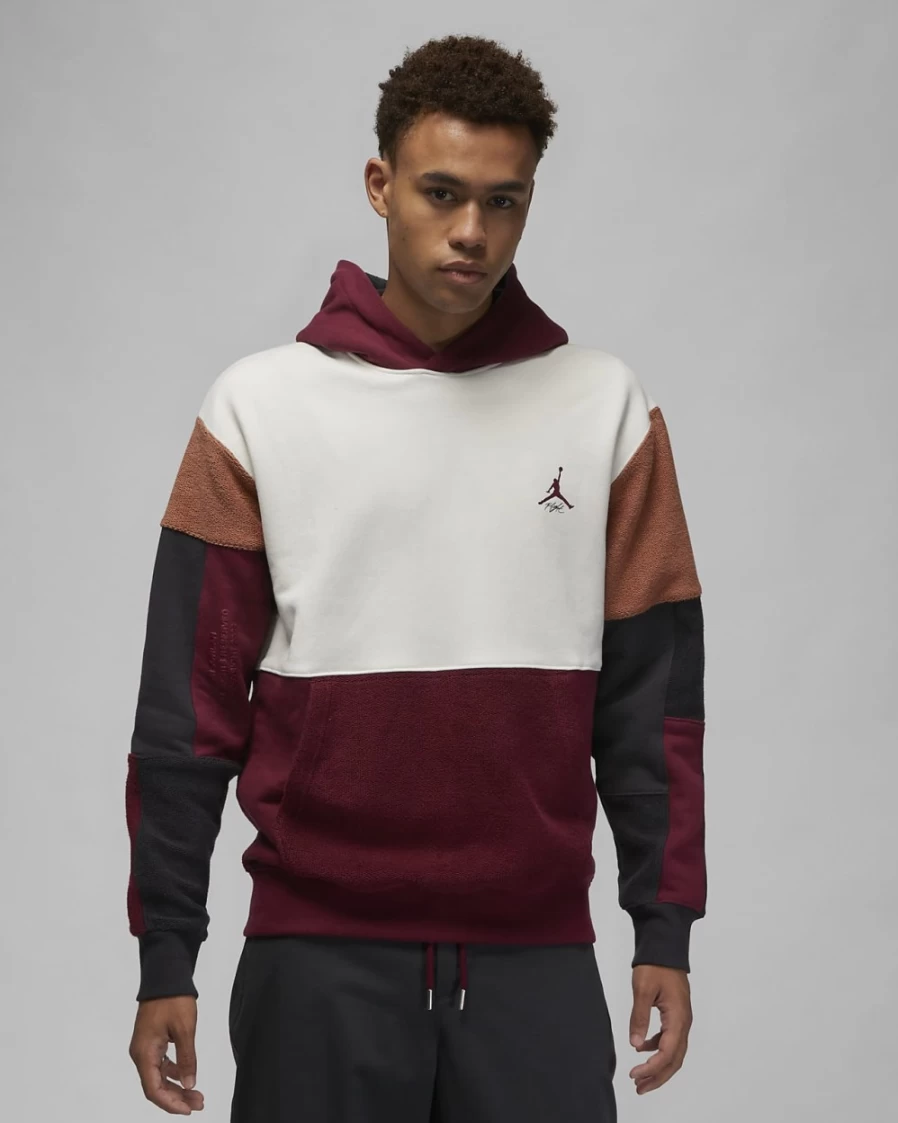 Nike Jordan Flight Heritage Men's Hoodie - Sail Color Comfort Fit Pullover