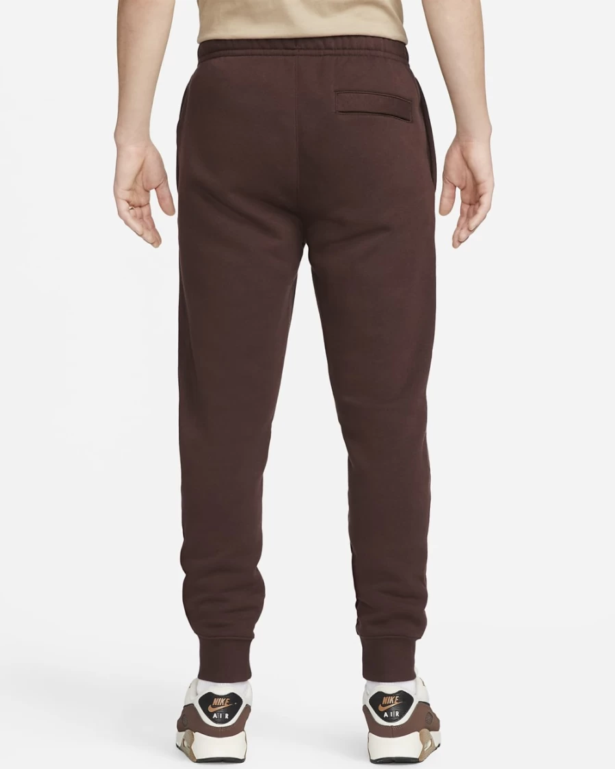Nike Men's Club Fleece Joggers Pants - Earth/Earth/White Color, Comfortable Sportswear for Casual Wear