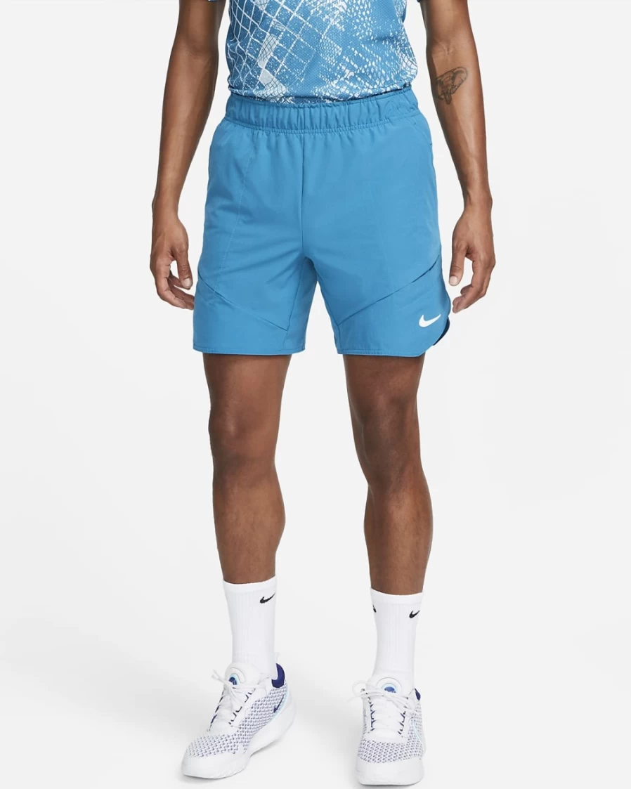 NikeCourt Dri-FIT Advantage Men's 7" Tennis Shorts - Green Abyss/White - Breathable Quick-Dry Athletic Shorts for Men