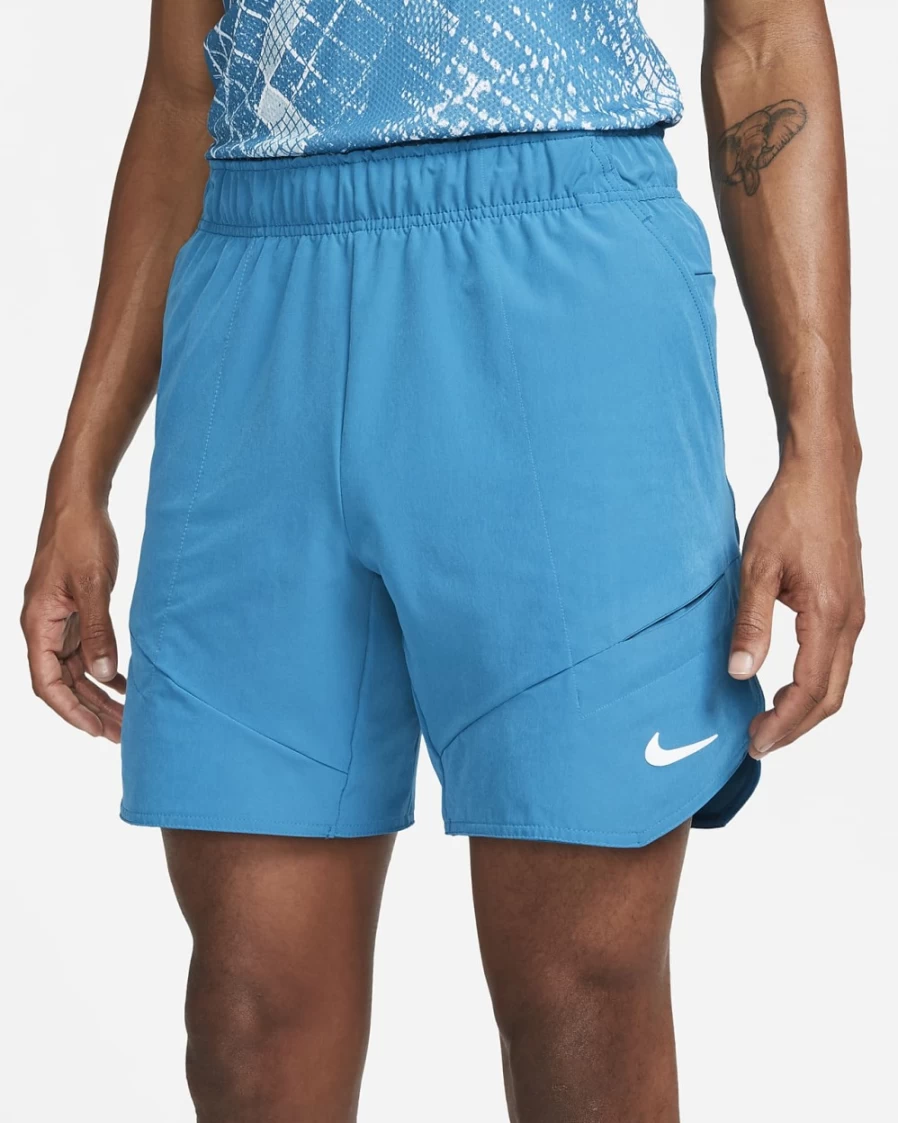 NikeCourt Dri-FIT Advantage Men's 7" Tennis Shorts - Green Abyss/White - Breathable Quick-Dry Athletic Shorts for Men