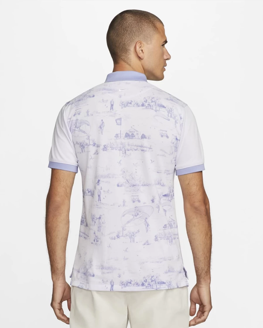 Nike Men's Slim Polo Shirt - Barely Grape/Light Thistle Performance Golf Tee