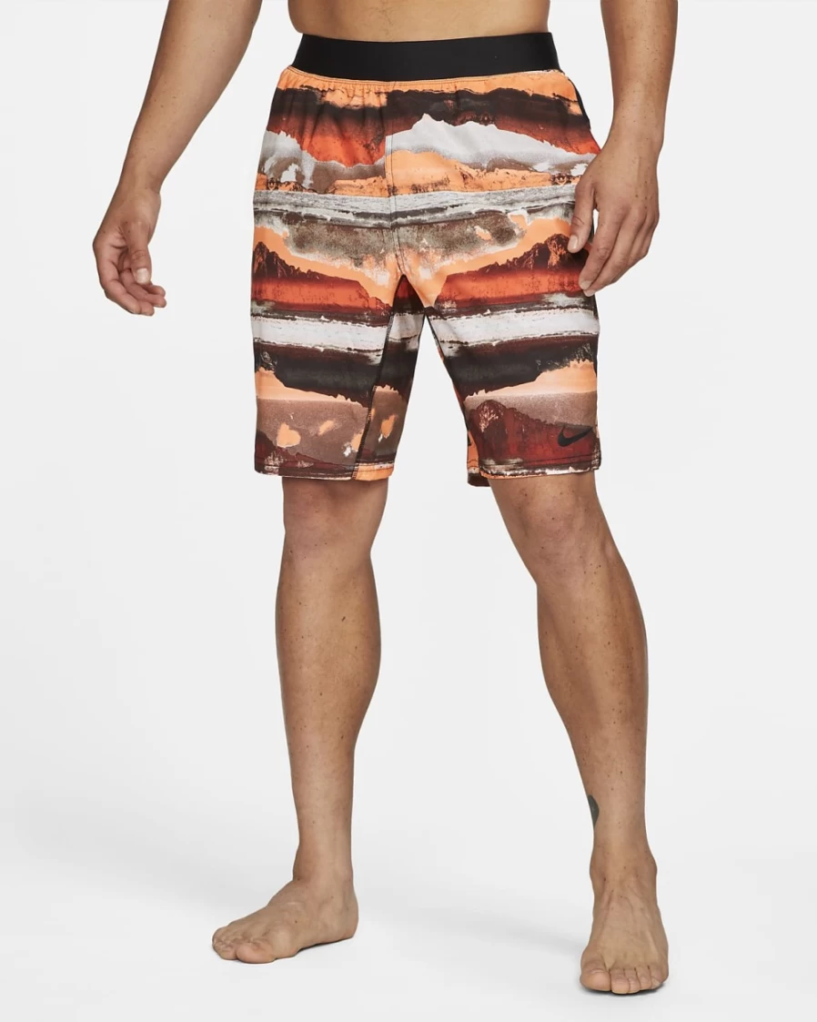 Nike Men's Total Orange 9" Volley Shorts - Quick-Dry Adventure Running Shorts