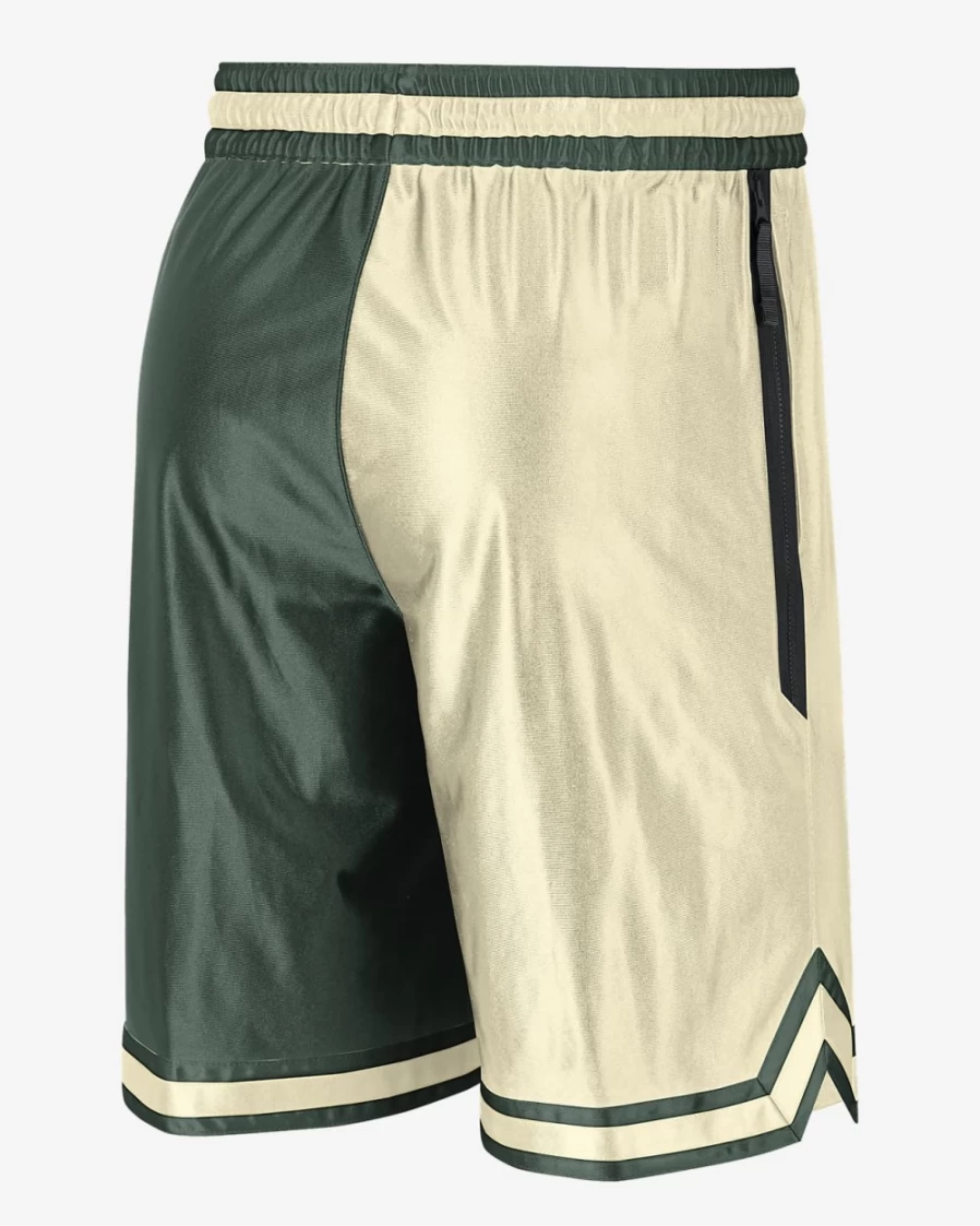 Nike Dri-FIT NBA Milwaukee Bucks Courtside Graphic Shorts for Men - Fir/Flat Opal/Black