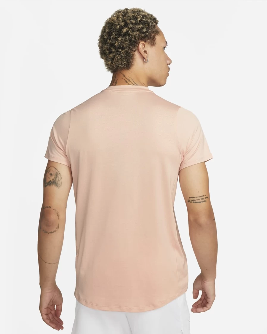 NikeCourt Dri-FIT Advantage Men's Tennis Polo Shirt - Arctic Orange/Green Glow/White - Moisture-Wicking Performance Top
