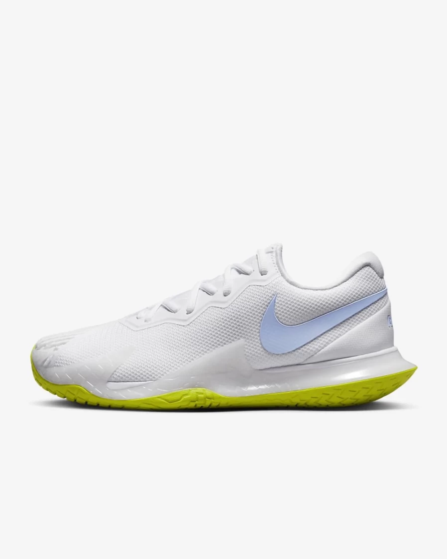 NikeCourt Zoom Vapor Cage 4 Rafa Men's Tennis Shoes - White/Bright Cactus/Cobalt Bliss
