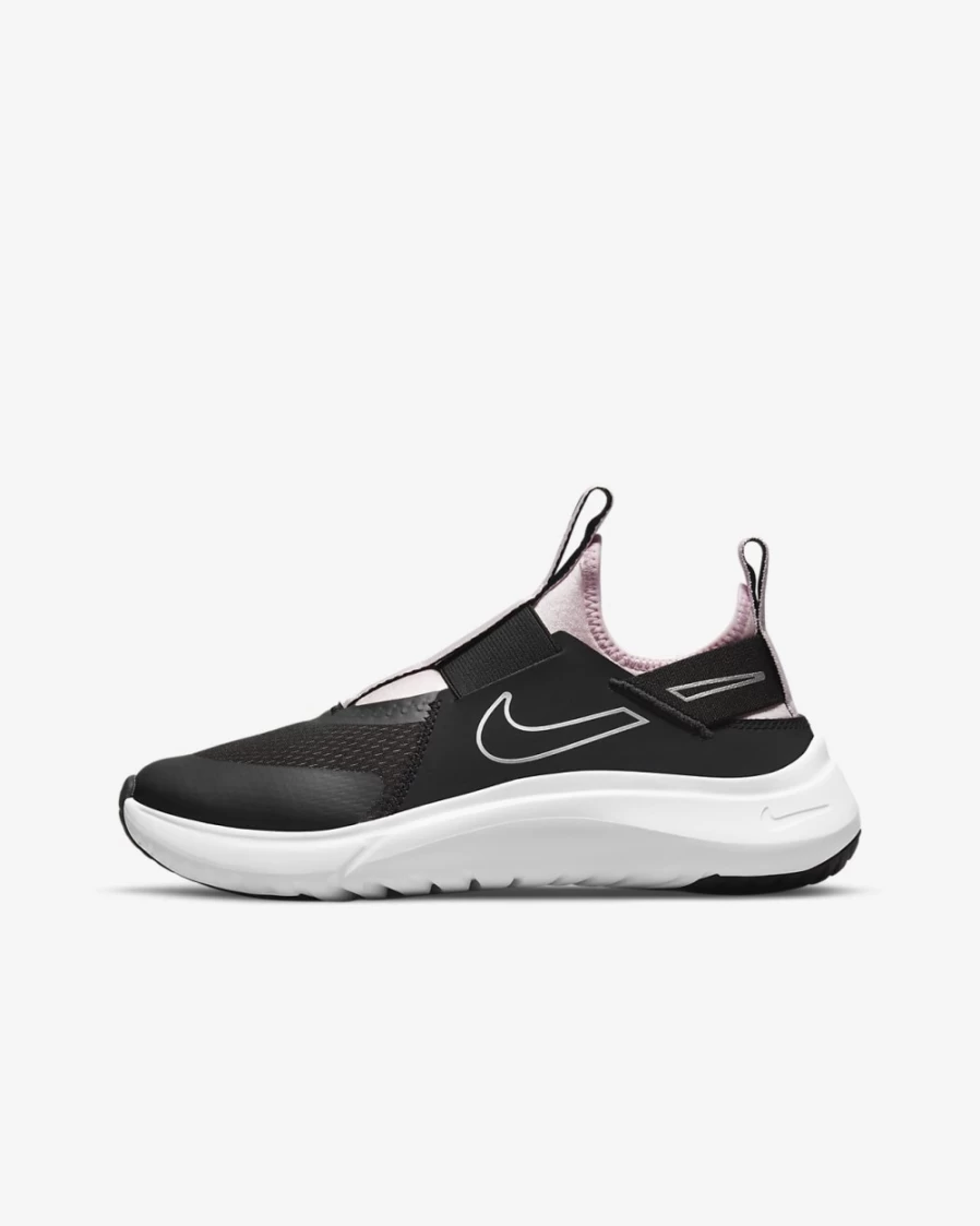 Nike Flex Plus Big Kids' Road Running Shoes for Boys & Girls - Black/Pink Foam/Metallic Silver