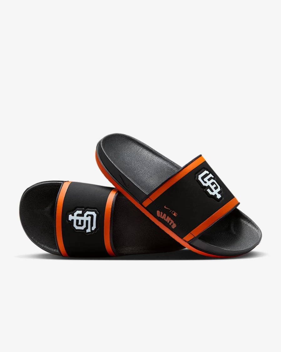 Nike Offcourt Slide Sandals for Men - MLB San Francisco Giants Team Edition in Black/Orange/White