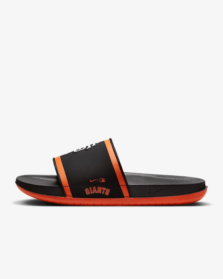Nike Offcourt Slide Sandals for Men - MLB San Francisco Giants Team Edition in Black/Orange/White