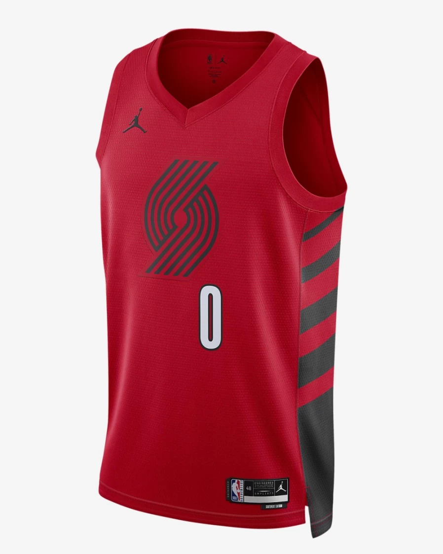 Nike Men's Portland Trail Blazers Statement Edition Jordan Dri-FIT NBA Swingman Jersey - University Red/Black