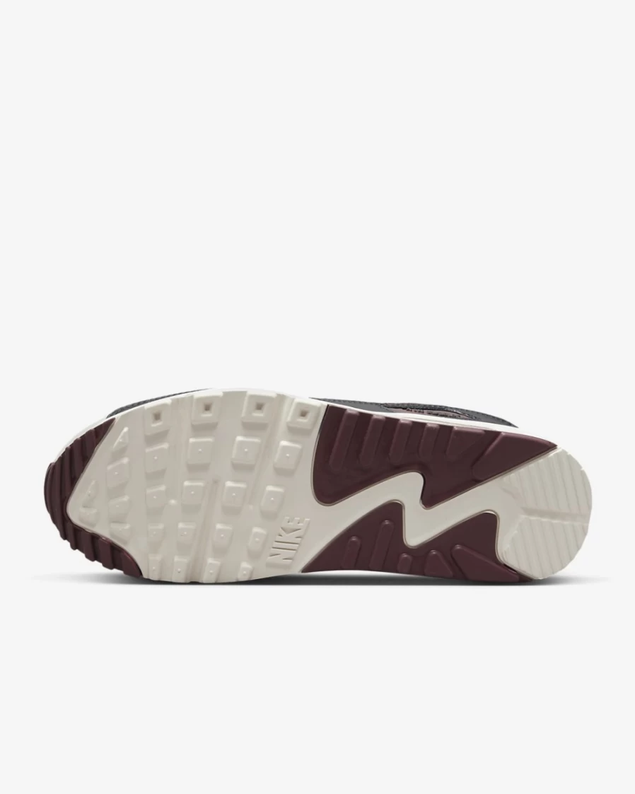 Nike Air Max 90 Men's Wolf Grey/Phantom/Black/Burgundy Crush Running Shoes
