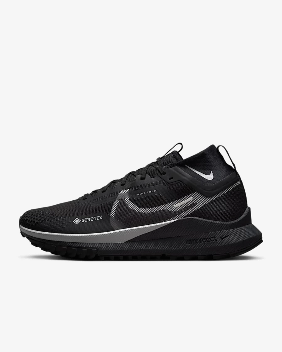 Nike Pegasus Trail 4 GORE-TEX Men's Waterproof Running Shoes - Black/Reflect Silver/Wolf Grey for Trail & Outdoor