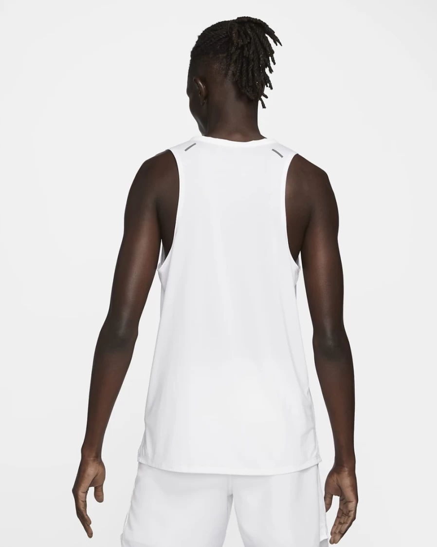 Nike Dri-FIT Rise 365 Men's White Running Tank Top for Workout & Training