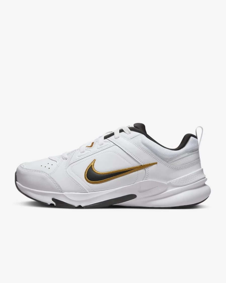 Nike Defy All Day Men's Training Shoes - Extra Wide Width, White/Gold Suede/Black Colorway