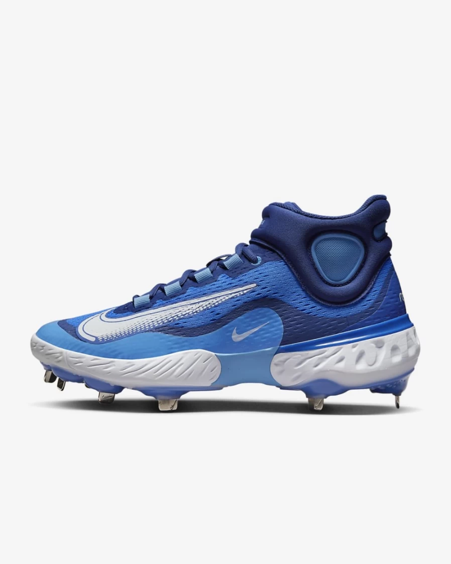 Nike Alpha Huarache Elite 4 Mid Men's Baseball Cleats - Hyper Royal/Deep Royal Blue/University Blue/White