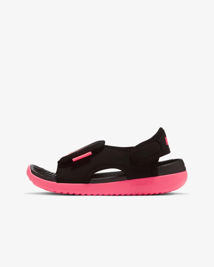 Nike Sunray Adjust 5 V2 Kids' Sandals - Black/Racer Pink for Boys & Girls