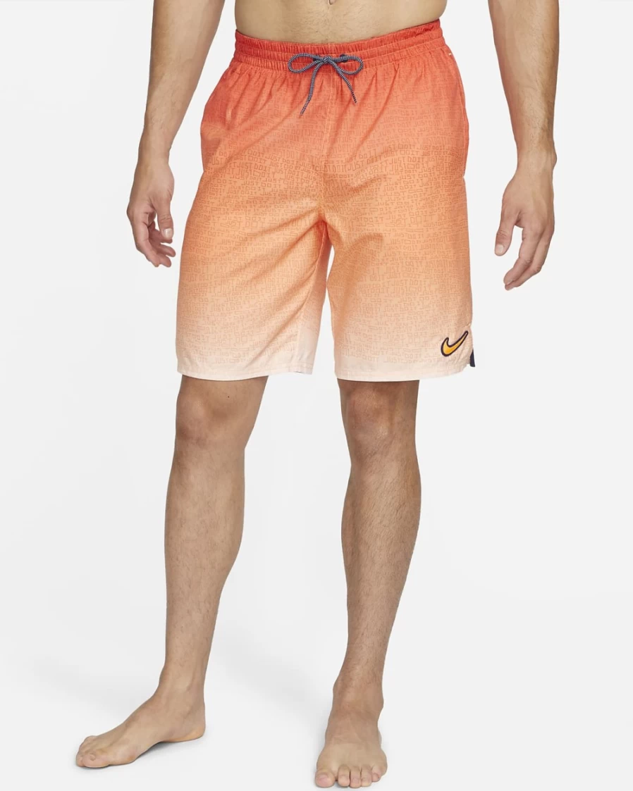 Nike JDI Fade Men's 9" Volley Shorts - Atomic Orange Athletic Shorts for Men