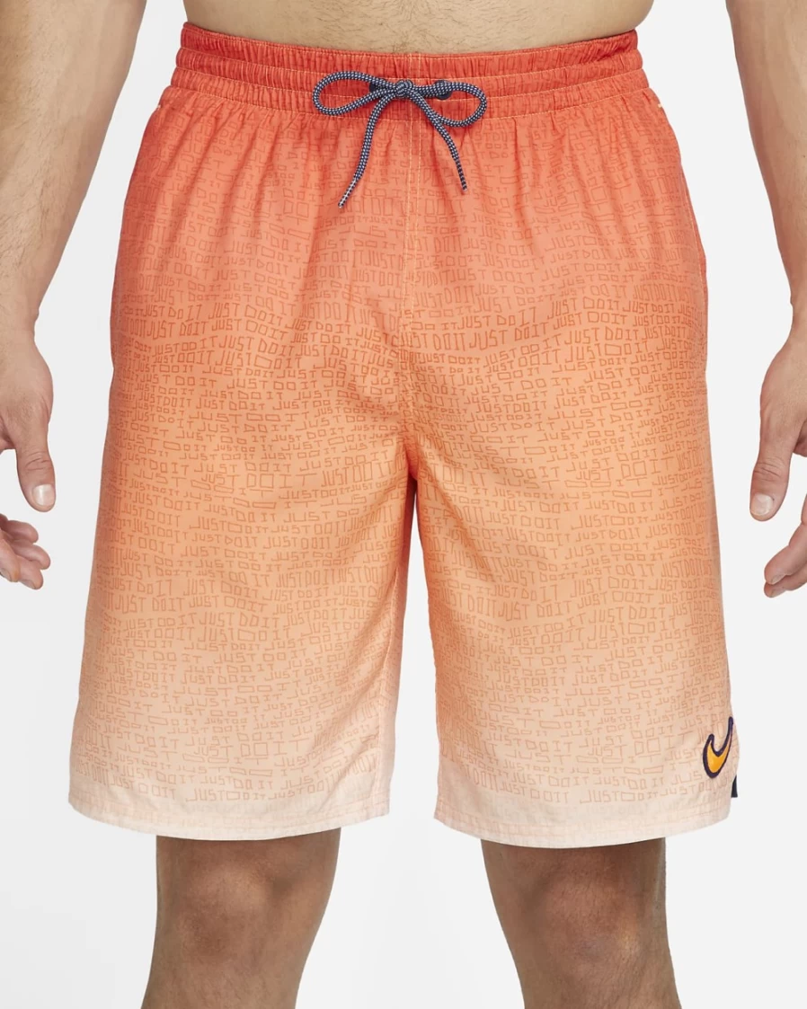Nike JDI Fade Men's 9" Volley Shorts - Atomic Orange Athletic Shorts for Men