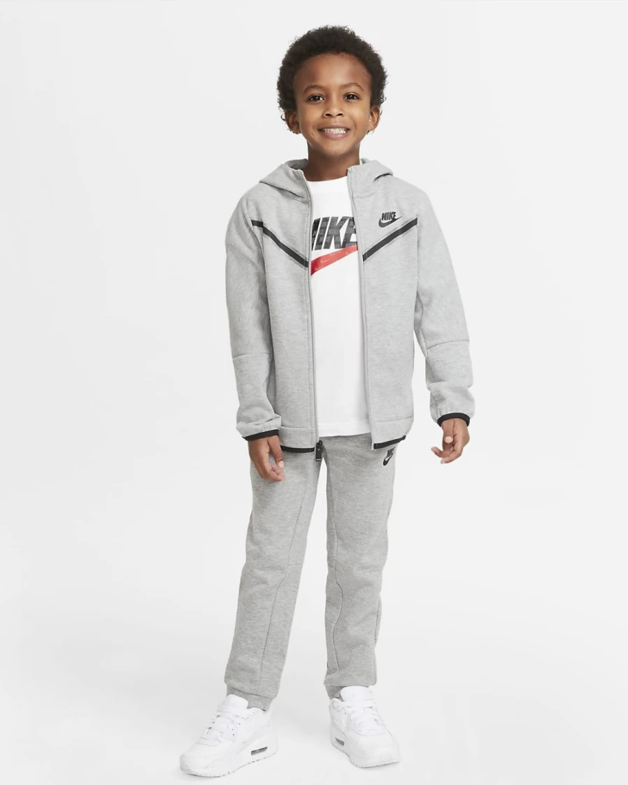 Nike Tech Fleece Boys & Girls Dark Grey Heather Jacket and Pants Set