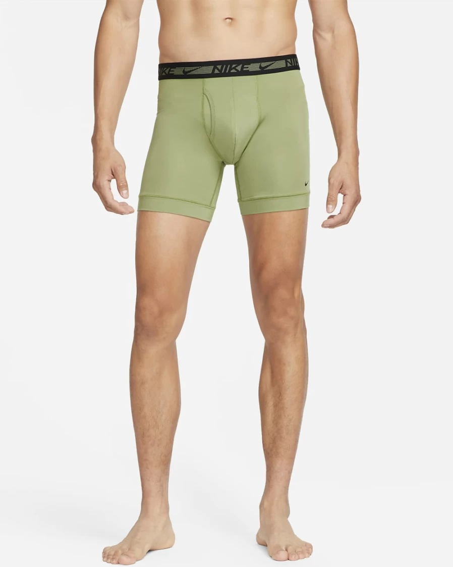 Nike Men's Dri-FIT Ultra-Stretch Micro Boxer Briefs 3-Pack - Green