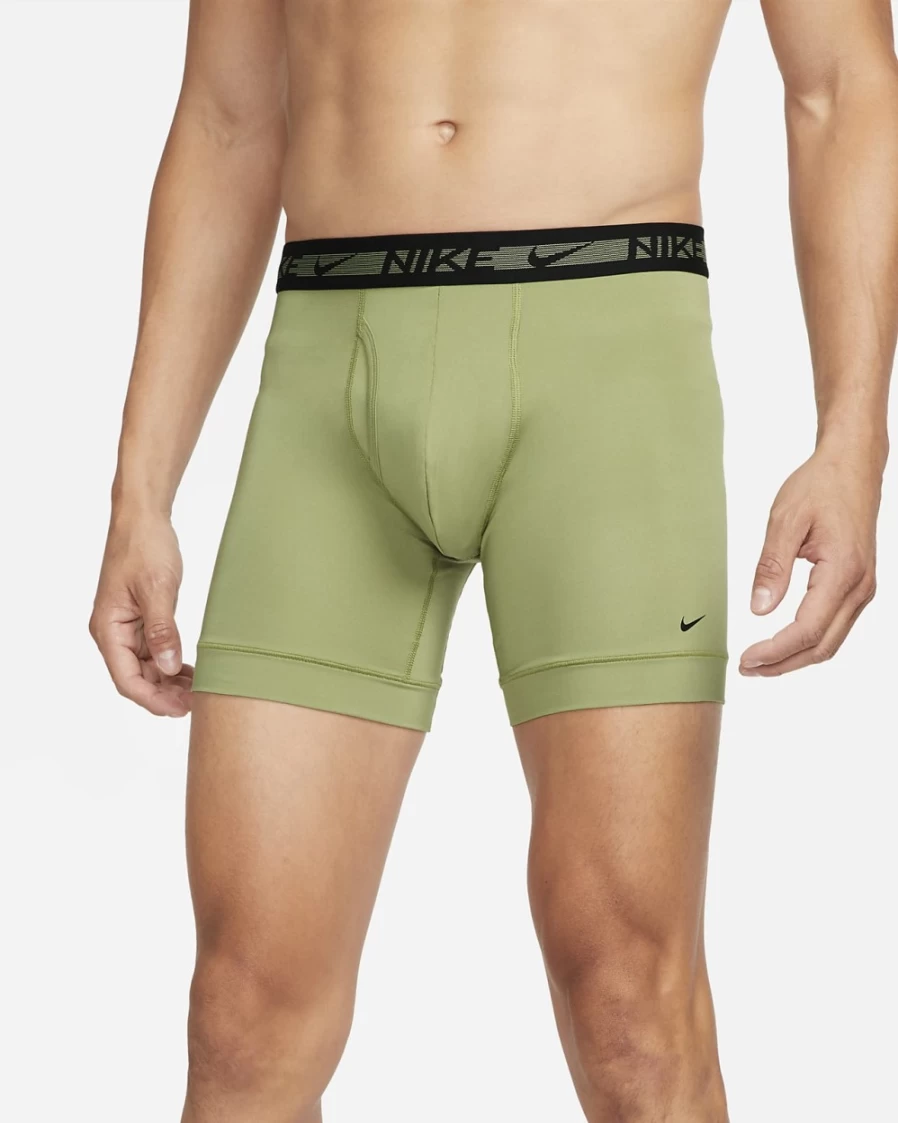 Nike Men's Dri-FIT Ultra-Stretch Micro Boxer Briefs 3-Pack - Green