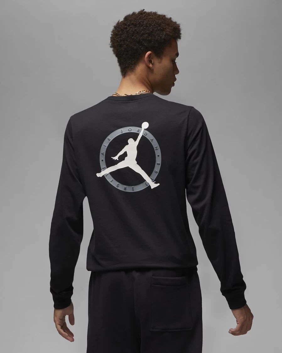 Nike Jordan Flight MVP Men's Long-Sleeve T-Shirt - Black/Phantom