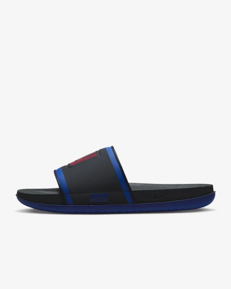 Nike Offcourt Slide NFL New York Giants Men's Sandals Anthracite Rush Blue Gym Red