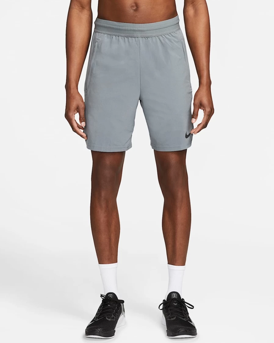 Nike Pro Dri-FIT Flex Vent Max Men's 8" Training Shorts in Smoke Grey/Black - Moisture-Wicking Workout Shorts for Men