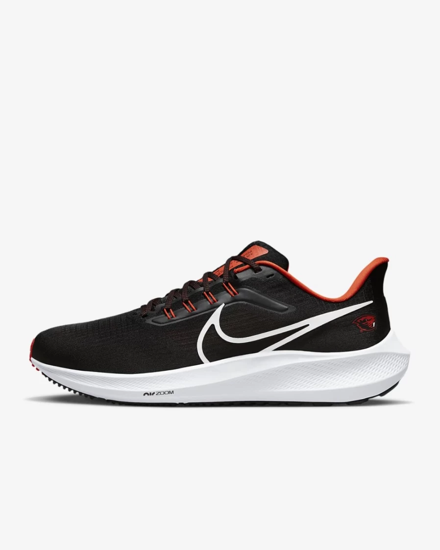 Nike Pegasus 39 Men's Road Running Shoes - Black/Orange/White (Oregon State College Edition)