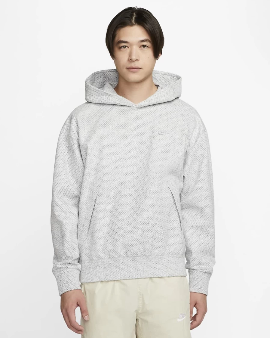 Nike Forward Hoodie Men's Light Smoke Grey Heather Anthracite Pullover Sweatshirt