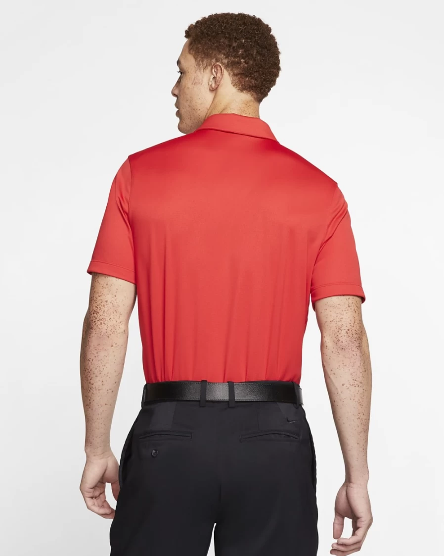 Nike Men's Football Polo Shirt - University Red/Black/White Athletic Jersey