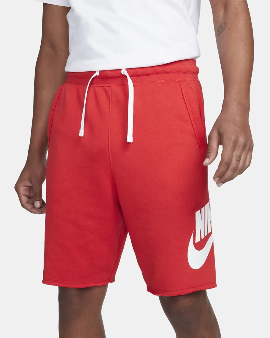 Nike Club Alumni Men's French Terry Shorts - University Red/White/White Athletic Casual Wear