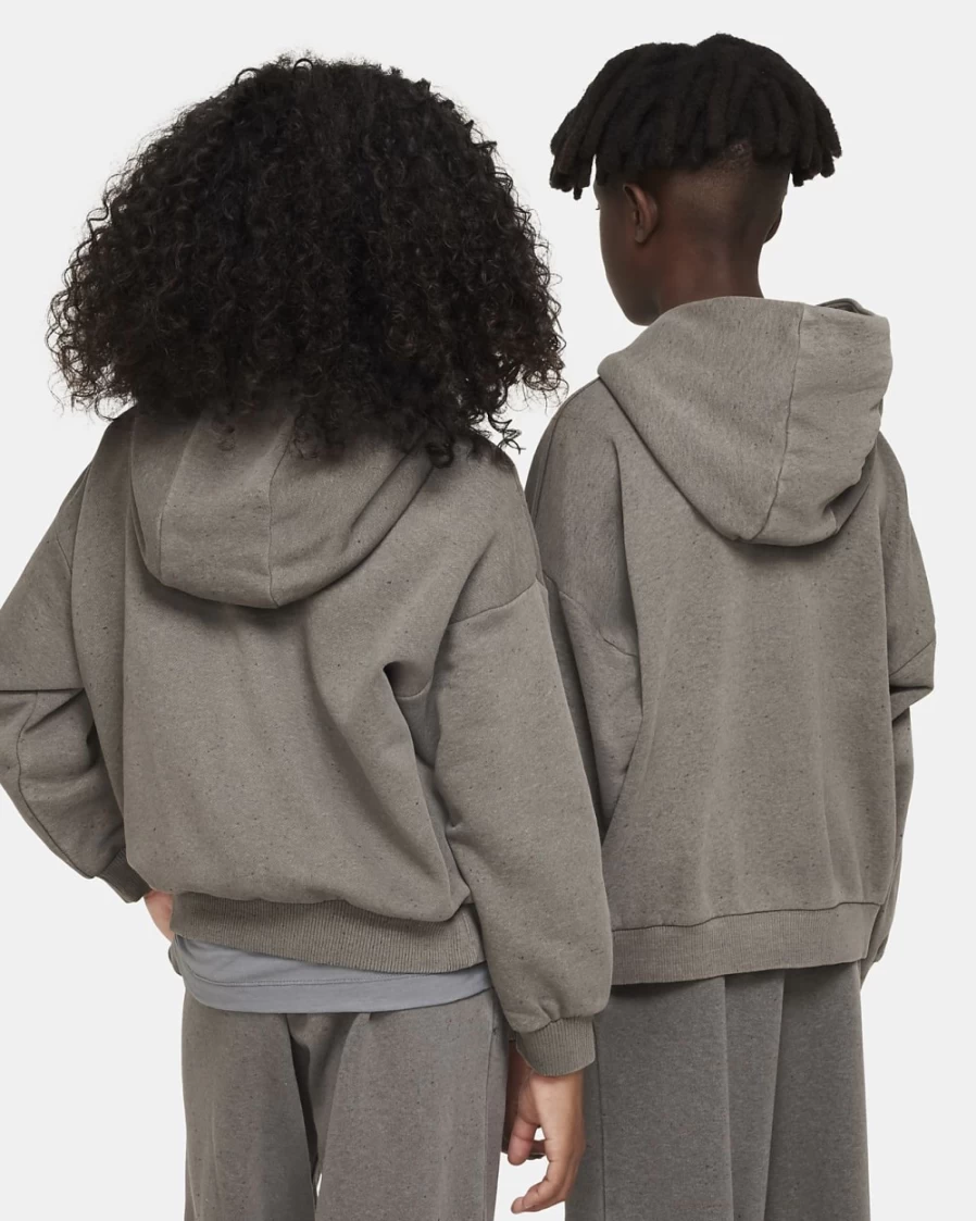 Nike Sportswear Icon Fleece Oversized Pullover Hoodie for Boys & Girls - Cave Stone