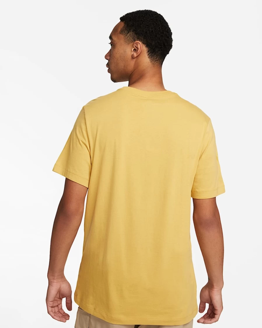 Nike Men's Sportswear Club T-Shirt in Wheat Gold - Classic Fit Casual Tee