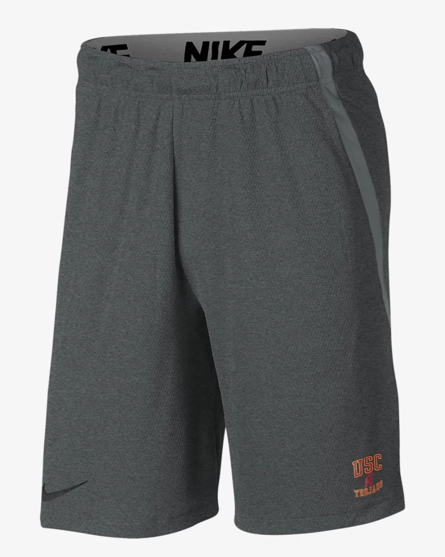 Nike Men's USC Trojans Dark Grey Heather Athletic Shorts