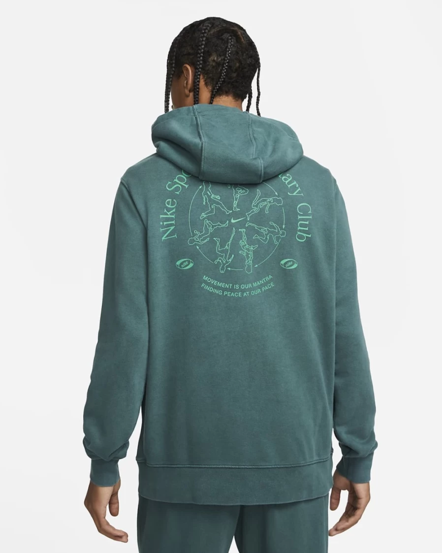 Nike Men's Pro Green/Malachite Club Fleece Pullover Hoodie - Sportswear Sanctuary Collection
