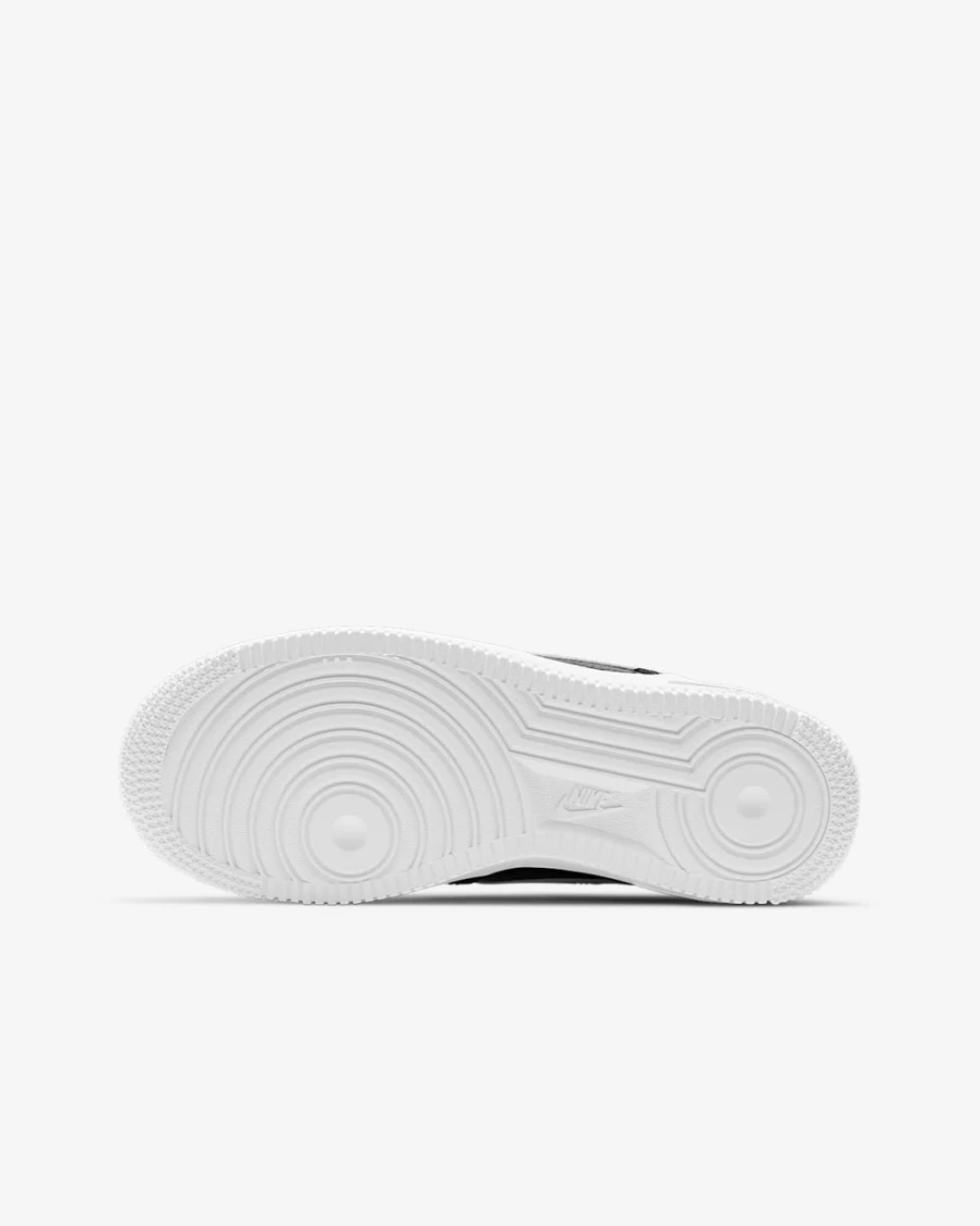 Nike Air Force 1 Big Kids' Sneakers - Black/White - Unisex Boys Girls Shoes