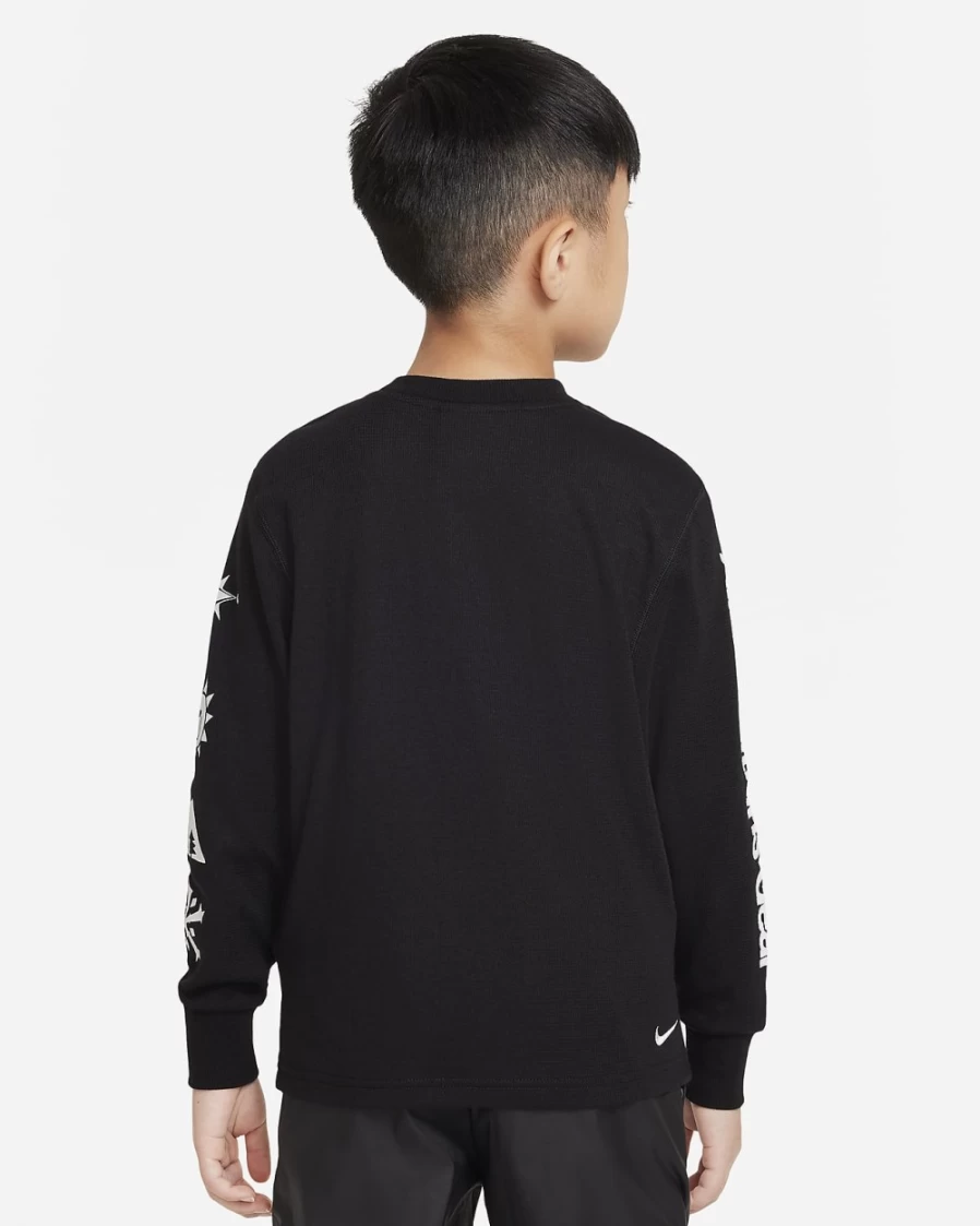 Nike ACG Dri-FIT Boys & Girls Long Sleeve Waffle Thermal Shirt - Black