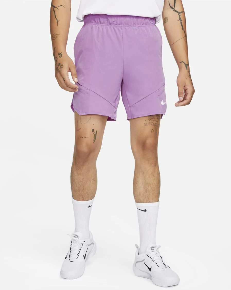 NikeCourt Dri-FIT Advantage Men's 7" Tennis Shorts - Rush Fuchsia/White - Breathable Quick-Dry Fabric
