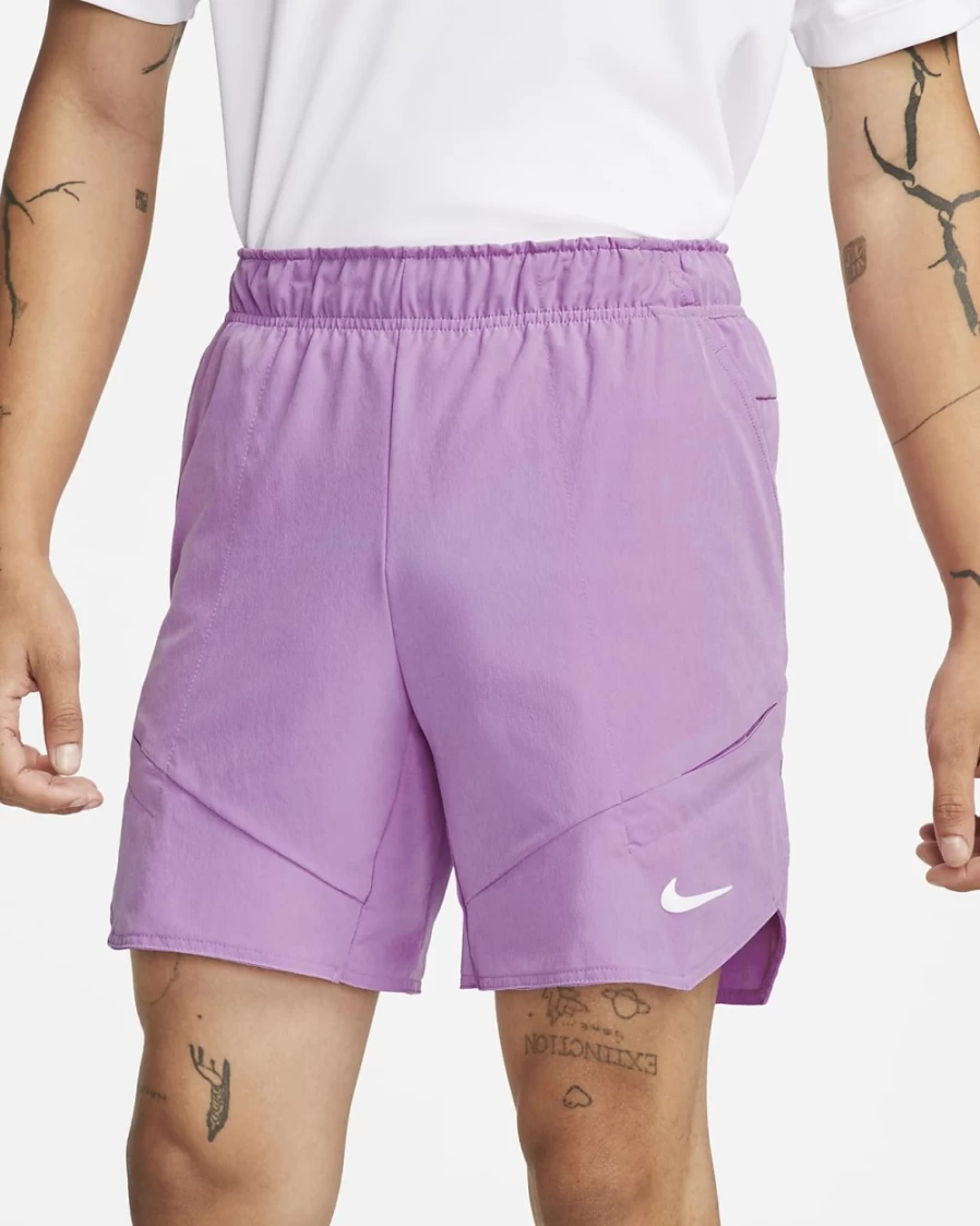 NikeCourt Dri-FIT Advantage Men's 7" Tennis Shorts - Rush Fuchsia/White - Breathable Quick-Dry Fabric