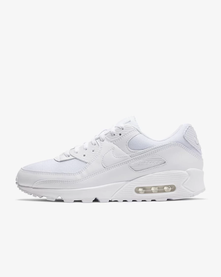 Nike Air Max 90 Men's White Wolf Grey Running Shoes
