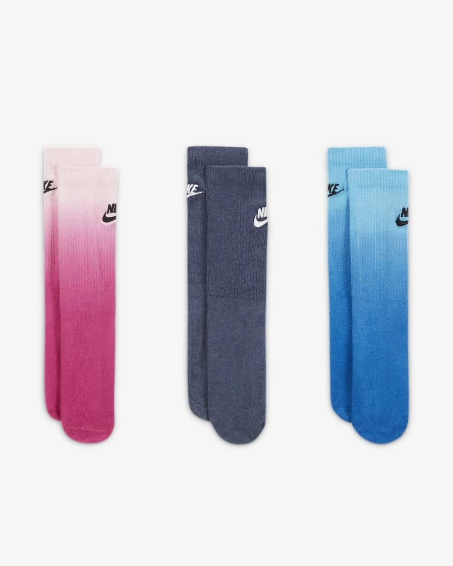 Nike Kids' Active Fuchsia Crew Socks 3-Pack for Boys & Girls
