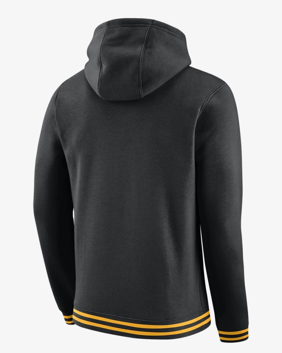 Nike Iowa Hawkeyes Retro Men's Black & Gold Fleece Hoodie - College Basketball Pullover
