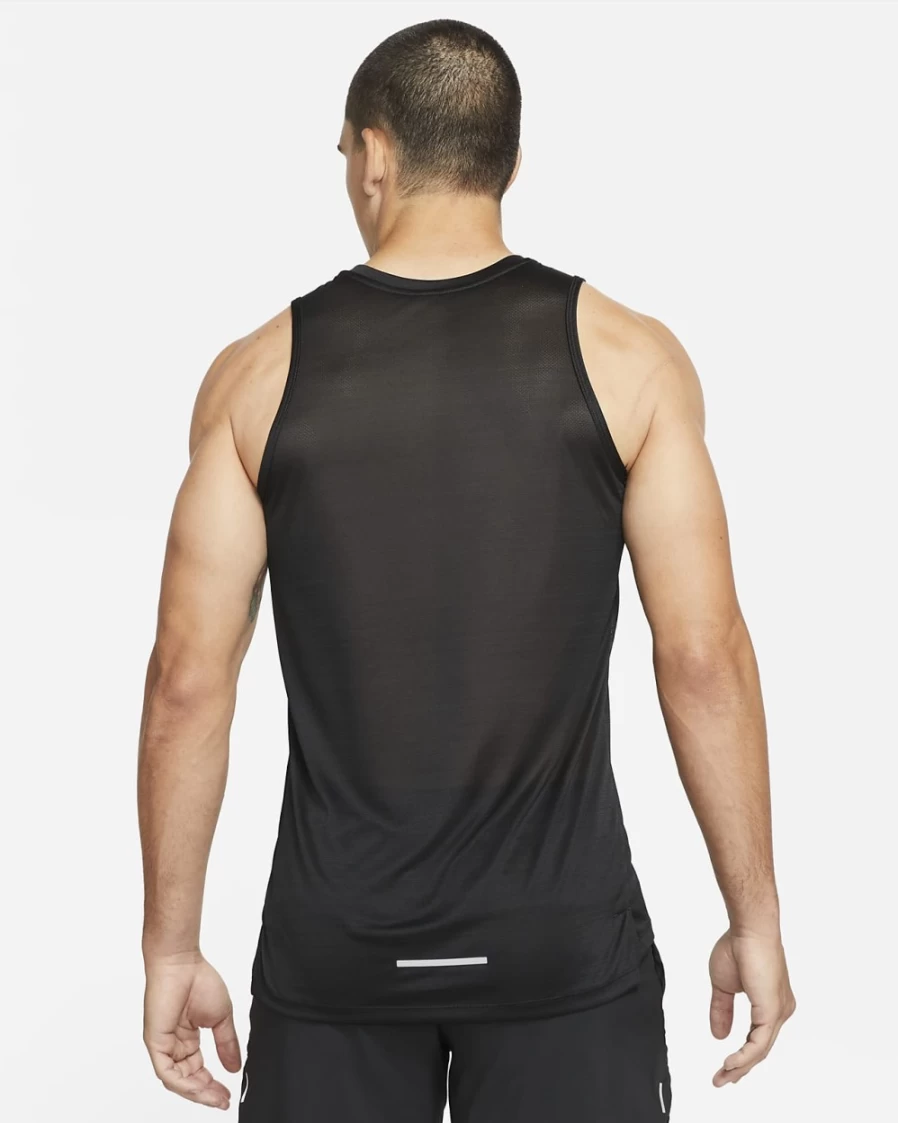 Nike Dri-FIT Miler Men's Running Tank Top - Breathable Workout Shirt for Men in Black/Black